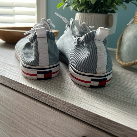 Tommy Hilfiger Light Blue Canvas Sneakers - Picture 5 of 7